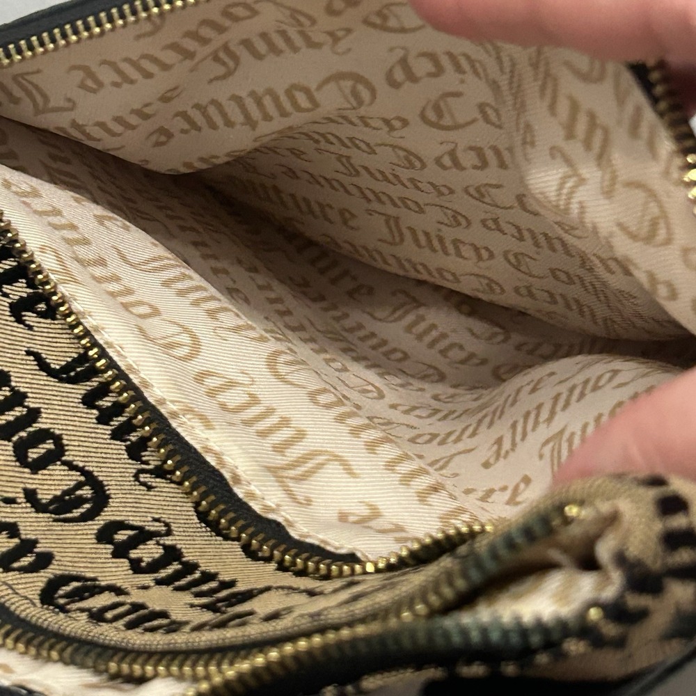 Y2K Juicy Couture Embellished Purse Crossbody Bag Logo Heart Gold Hardware Bling - Picture 8 of 16